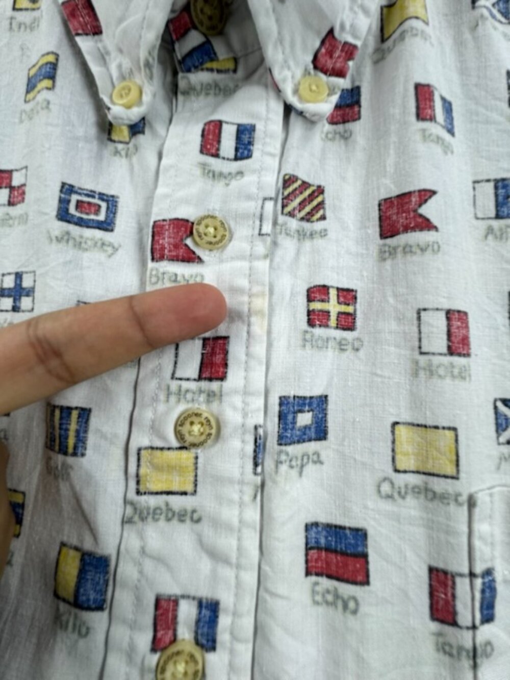 Reyn Spooner Nautical Flags Countries Pullover 2XL Button-Down Short Sleeve Men - Picture 6 of 16